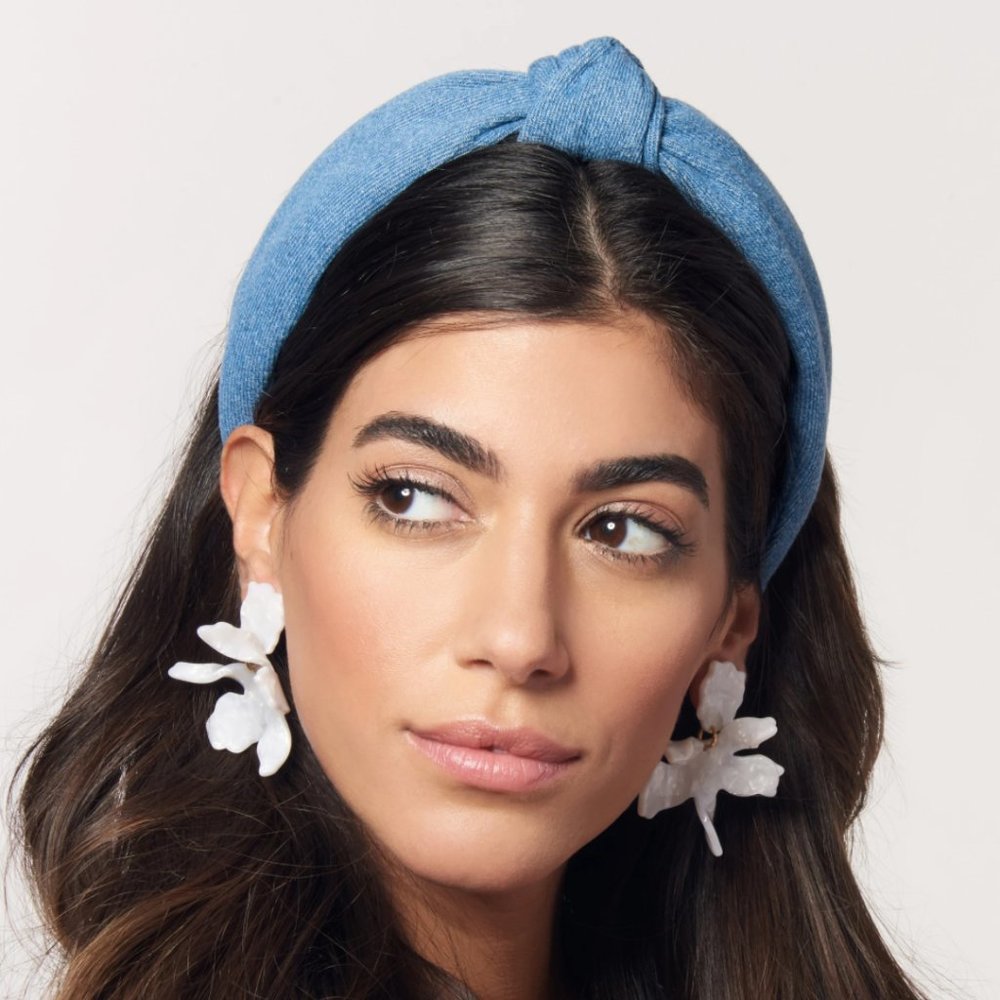 Lele Sadoughi Mother of Pearl Paper Lily Earrings
